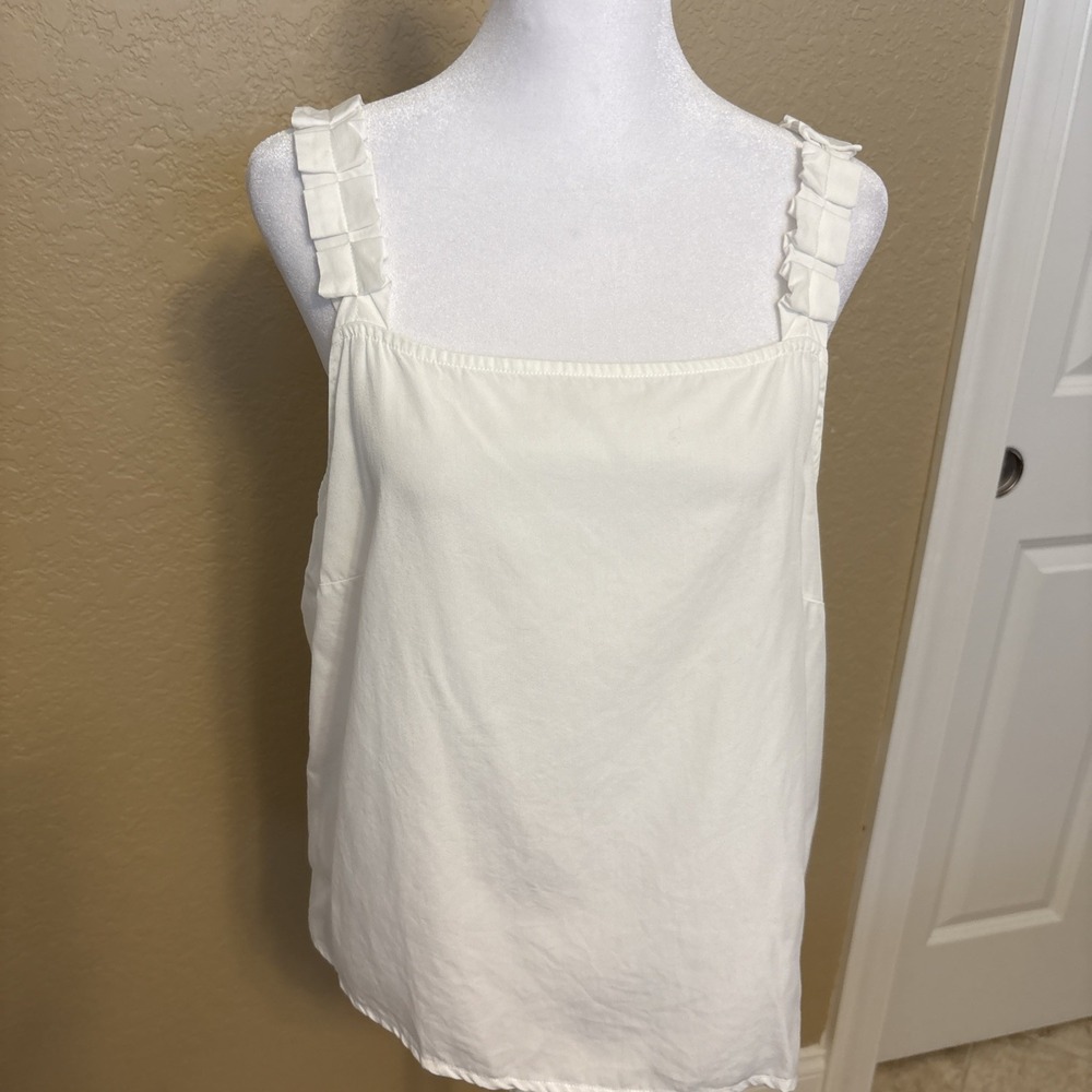 Daniel Cremieux Top, Women's, White, Size Large, Sleeveless